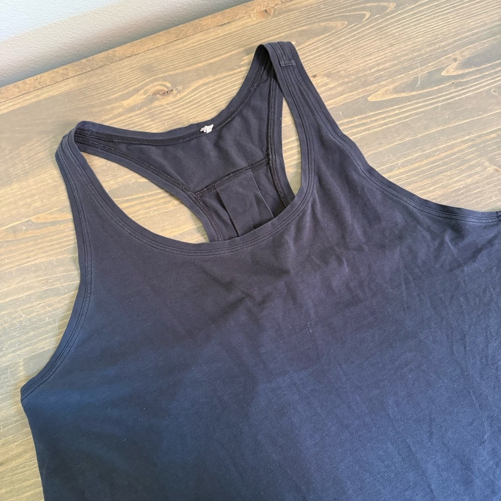 Lululemon Womens 8 Black Racerback Athletic Work Out Gym Running Tank‎ Top Shirt